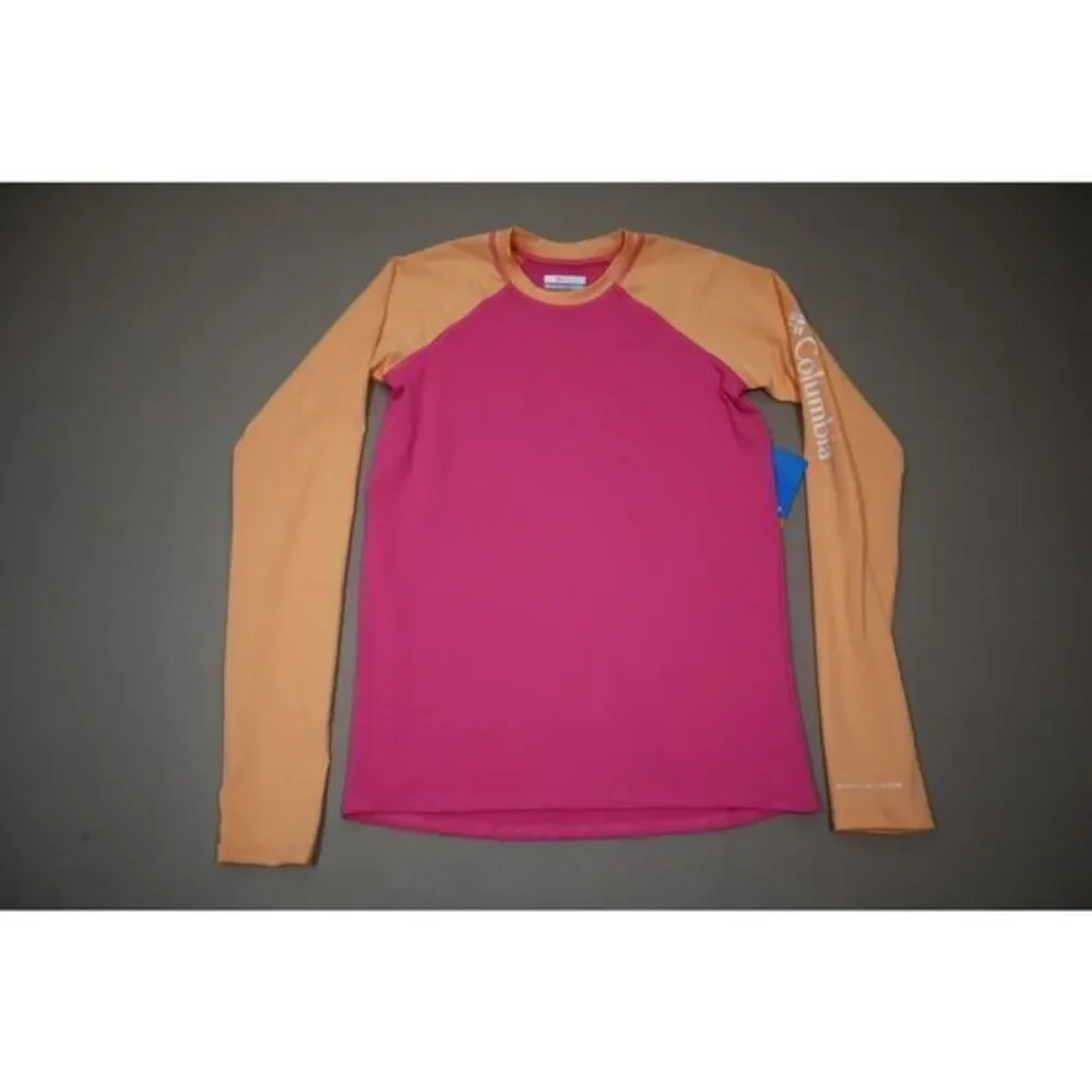 Columbia Girls Pink and Orange Sandy Shore Long Sleeve Sunguard Shirt Size‎ YXL